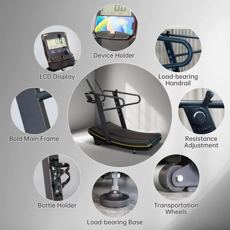 Cheernin Manual Curved Treadmill